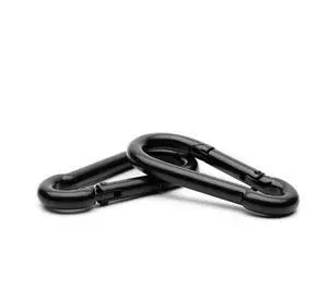 Black & Silver Zinc-Galvanized Heavy Duty Bushcraft Carabiner Spring Snap Clip Link Hooks 200-500lb Load 2, 6 & 12 Packs (Black-5cm-2 Pack) Black & Silver Zinc-Galvanized Heavy Duty Bushcraft Carabiner Spring Snap Clip Link Hooks 200-500lb Load 2, 6 & 12 Packs (Black-5cm-2 Pack)