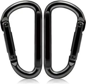 Carabiner Clip, 860lbs, 3" Iron Heavy Duty Carabiner, D Shape Hook - Hammocks, Camping, Hiking Accessories, Keychains, Caribiniers for Dog Leash, Yoga Swing, Gym etc, Black Carabiner Clip, 860lbs, 3" Iron Heavy Duty Carabiner, D Shape Hook - Hammocks, Camping, Hiking Accessories, Keychains, Caribiniers for Dog Leash, Yoga Swing, Gym etc, Black