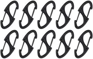 20PCS S Double Sided Mini Carabiner Clip Small Dual Wire Gate Carabiners Keychain Clasp Snap Hooks Tiny Key Clips EDC Accessories for Outdoor Camping Fishing Hiking (Black 10P) 20PCS S Double Sided Mini Carabiner Clip Small Dual Wire Gate Carabiners Keychain Clasp Snap Hooks Tiny Key Clips EDC Accessories for Outdoor Camping Fishing Hiking (Black 10P)