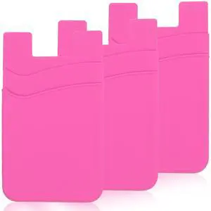 3 Pack Hot Pink Adhesive Phone Wallet Stick on Card Holder for Phone Case 3 Pack Hot Pink Adhesive Phone Wallet Stick on Card Holder for Phone Case