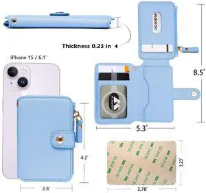 RFID Blocking Phone Wallet Stick on Leather Card Holder for Phone Case RFID Blocking Phone Wallet Stick on Leather Card Holder for Phone Case