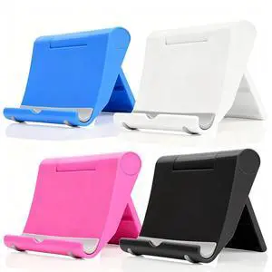 Desktop Phone Stand 4 Pack, Foldable & Adjustable Universal Cell Phone Holder, Multi-Angle Desktop Dock for Phone & Tablet (Black+Pink+Blue+White) Desktop Phone Stand 4 Pack, Foldable & Adjustable Universal Cell Phone Holder, Multi-Angle Desktop Dock for Phone & Tablet (Black+Pink+Blue+White)