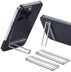 2 Pack Cell Phone Kickstand,Ultra-Thin Vertical and Horizontal Phone Stand Folding Invisible Portable Adjustable Metal Phone Holder Stand for Desk,Compatible with iPhone Samsung Android (Silver) 2 Pack Cell Phone Kickstand,Ultra-Thin Vertical and Horizontal Phone Stand Folding Invisible Portable Adjustable Metal Phone Holder Stand for Desk,Compatible with iPhone Samsung Android (Silver)