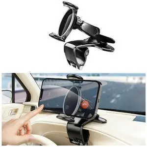 Car Dashboard Phone Holder, 360° Rotation Clip-on Vehicle Dash Cellphone Stand with Parking Number Plate, Auto Sun Visor & Rear View Mirror Mobile Phone Mount, Fits Most Smartphones Car Dashboard Phone Holder, 360° Rotation Clip-on Vehicle Dash Cellphone Stand with Parking Number Plate, Auto Sun Visor & Rear View Mirror Mobile Phone Mount, Fits Most Smartphones
