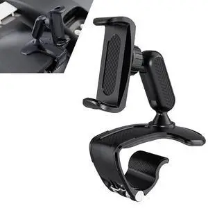 1 PC Car Dashboard Cell Phone Holder, 180 Rotary Clip-on Navigation Stand, Multifunctional Anti-Shake Phone Holder, Universal for Most Cars SUVs and Trucks (Black) 1 PC Car Dashboard Cell Phone Holder, 180 Rotary Clip-on Navigation Stand, Multifunctional Anti-Shake Phone Holder, Universal for Most Cars SUVs and Trucks (Black)