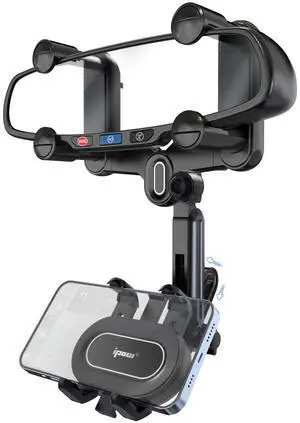 Large Rearview Mirror Phone Holder for Car 360°Rotatable and Retractable, 2024 Upgraded Four Corners Fixed Anti-Shake Multifunctional Design for Car Rearview Mirror with Button Large Rearview Mirror Phone Holder for Car 360°Rotatable and Retractable, 2024 Upgraded Four Corners Fixed Anti-Shake Multifunctional Design for Car Rearview Mirror with Button