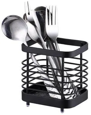 Utensil Holder, Stainless Steel Sink Drying Rack, Silverware Cutlery Flatware Holder, Cutlery Drainer for Utensils, Rust-Proof Kitchen Sink Organizer (Black) Utensil Holder, Stainless Steel Sink Drying Rack, Silverware Cutlery Flatware Holder, Cutlery Drainer for Utensils, Rust-Proof Kitchen Sink Organizer (Black)