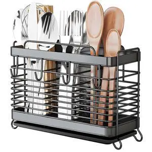 Utensil Holder, Kitchen Utensil Drying Rack with Drain Tray Utensil Holder, Kitchen Utensil Drying Rack with Drain Tray