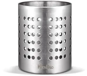 SUS304 Small Stainless Steel Utensil Holder for Countertop, Silver SUS304 Small Stainless Steel Utensil Holder for Countertop, Silver
