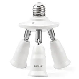 3 in 1 E26 Light Socket Splitter, 360° Adjustable and 180° Bendable 3 in 1 E26 Light Socket Splitter, 360° Adjustable and 180° Bendable