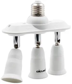Light Socket Splitter 3 Way Adapter, 3 in 1 E26 Socket Converter Light Socket Splitter 3 Way Adapter, 3 in 1 E26 Socket Converter