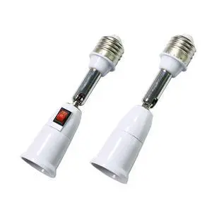 Light Bulb Socket Extender, 360 Degrees Adjustable E26/E27 LED Bulb Socket Splitter Adapter with Switch Control, 180 Bendable Standard Lamp Extension Outlet Converter Adapter (1 in 1) Light Bulb Socket Extender, 360 Degrees Adjustable E26/E27 LED Bulb Socket Splitter Adapter with Switch Control, 180 Bendable Standard Lamp Extension Outlet Converter Adapter (1 in 1)