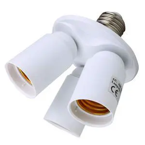 3 in 1 Standard LED Light Bulb Lamp Socket Adapter Splitter Heat-Resistant PBT E26 and E27 86V-240V Light Socket Splitter 3 in 1 Standard LED Light Bulb Lamp Socket Adapter Splitter Heat-Resistant PBT E26 and E27 86V-240V Light Socket Splitter