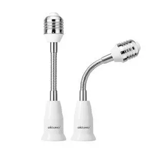 E26 Light Socket Extender 6.1'', Flexible Extension Adapter, 2-Pack E26 Light Socket Extender 6.1'', Flexible Extension Adapter, 2-Pack