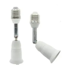 E26/E27 Light Socket Extender, 4.5 Inch Extension,Adjustable Vertical 90°Horizontal 360°, 100V - 250V, Max 150W, Medium Screw Base Light Converter Socket Extender,2-Pack E26/E27 Light Socket Extender, 4.5 Inch Extension,Adjustable Vertical 90°Horizontal 360°, 100V - 250V, Max 150W, Medium Screw Base Light Converter Socket Extender,2-Pack