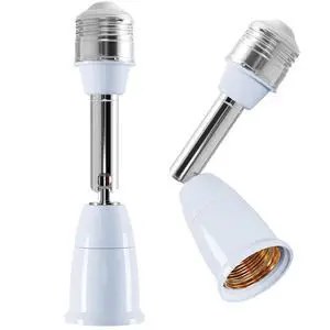 Light Socket Extender - Light Bulb Extender 180° Bending Degree, E26/E27 Light Socket Outlet Adapter, 4.5 Inch Extension, 360° Adjustable Lamp Holder Light Socket Extender - Light Bulb Extender 180° Bending Degree, E26/E27 Light Socket Outlet Adapter, 4.5 Inch Extension, 360° Adjustable Lamp Holder