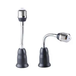 E26/E27 Light Socket Extender Adapter, 25cm/9.8 inch Light Bulb Extension,E26 to E26 Flexible Extension,360° Bendable Adjustable Standard E26/E27 Bulb Screw Base Extender Adapte,Black(2 Pack) E26/E27 Light Socket Extender Adapter, 25cm/9.8 inch Light Bulb Extension,E26 to E26 Flexible Extension,360° Bendable Adjustable Standard E26/E27 Bulb Screw Base Extender Adapte,Black(2 Pack)