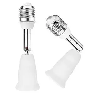 2 Pack Light Socket Extender, ATREFUU 4.41"/11.2cm Socket Extension Angle Adjustable E26 Light Socket Adapter, 2pcs 2 Pack Light Socket Extender, ATREFUU 4.41"/11.2cm Socket Extension Angle Adjustable E26 Light Socket Adapter, 2pcs