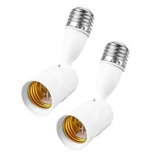 E27 to E27 Socket Extender Rotatable Light Fixtures Adapter for LED Incandescent Fan Camera Rotatable Light Fixtures E27 to E27 Socket Extender Rotatable Light Fixtures Adapter for LED Incandescent Fan Camera Rotatable Light Fixtures