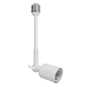 Light Socket Extender, Metal Heavy Load-Bearing & Ceramics High Power Light Bulb Extention Adapter, 360° Direction Adjust Indoor/Outdoor (White, 10inch) Light Socket Extender, Metal Heavy Load-Bearing & Ceramics High Power Light Bulb Extention Adapter, 360° Direction Adjust Indoor/Outdoor (White, 10inch)