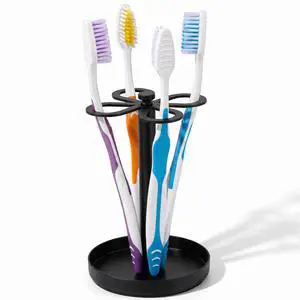 Metal Toothbrush and Toothpaste Holder for Bathroom Countertop Metal Toothbrush and Toothpaste Holder for Bathroom Countertop