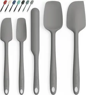 Silicone Spatula Set of 5,High Temperature Resistant, Food Grade Silicone, Dishwasher Safe, for Baking, Cooking (Pure Gray) Silicone Spatula Set of 5,High Temperature Resistant, Food Grade Silicone, Dishwasher Safe, for Baking, Cooking (Pure Gray)