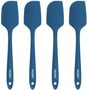 4 Pcs Silicone Spatula Set, 11.4 In, 600°F Heat Resistant (Blue) 4 Pcs Silicone Spatula Set, 11.4 In, 600°F Heat Resistant (Blue)