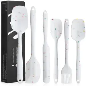 6 Piece Silicone Spatula Set - Heat Resistant Nonstick Spatulas Set with Stainless Steel Core, Food Grade Silicone Spatulas for Baking Cooking Mixing Kitchen Utensils Set - Dishwasher Safe (White) 6 Piece Silicone Spatula Set - Heat Resistant Nonstick Spatulas Set with Stainless Steel Core, Food Grade Silicone Spatulas for Baking Cooking Mixing Kitchen Utensils Set - Dishwasher Safe (White)