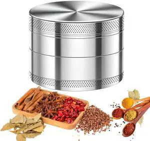 2.5'' Spice Grinder Zinc Alloy Kitchen Grinder Tools Silver 2.5'' Spice Grinder Zinc Alloy Kitchen Grinder Tools Silver