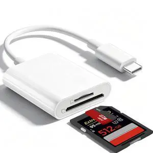 Card Reader for iPhone 17/16/15/iPad/MacBook/Mac, wtyixs USB-C Type C SD Reader 2 Slots Supports SD and MicroSD Memory Card Adapter Digital Camera Adapter Trail Viewer, Plug and Play Card Reader for iPhone 17/16/15/iPad/MacBook/Mac, wtyixs USB-C Type C SD Reader 2 Slots Supports SD and MicroSD Memory Card Adapter Digital Camera Adapter Trail Viewer, Plug and Play
