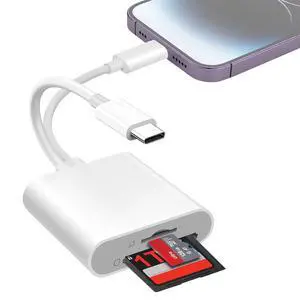 USB C SD Card Reader Type C Memory Card Reader 2 Slots, Plug and Play USB C SD Card Reader Type C Memory Card Reader 2 Slots, Plug and Play