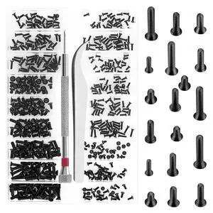 500PCS Tiny Screws,Micro Glasses Screws Repair Kit,M1.2/M1.4/M2 with Tweezers,Glasses Laptop Assortment Repair Kit with Screwdriver,for Electronics Hard Drive Watches Jewelry (Black) 500PCS Tiny Screws,Micro Glasses Screws Repair Kit,M1.2/M1.4/M2 with Tweezers,Glasses Laptop Assortment Repair Kit with Screwdriver,for Electronics Hard Drive Watches Jewelry (Black)