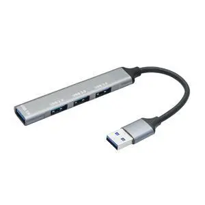 4 Port USB Hub with 3inch Cable, Supports USB 2.0/3.0 Aluminum Alloy Casing 4 Port USB Hub with 3inch Cable, Supports USB 2.0/3.0 Aluminum Alloy Casing