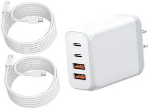 USB C Charger Block, 4-Port Fast Charging Block with Type C Cable Cord Wall Chargers Plug Compatible with iPhone 17/16/16 Plus/16 Pro/16 Pro Max/15/15 Plus/15 Pro/15 Pro Max USB C Charger Block, 4-Port Fast Charging Block with Type C Cable Cord Wall Chargers Plug Compatible with iPhone 17/16/16 Plus/16 Pro/16 Pro Max/15/15 Plus/15 Pro/15 Pro Max