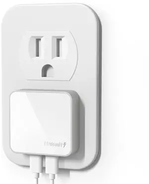 Dual USB C Wall Charger, 50W PD PPS Fast USB Charger Block with 2 USB-C Ports, Flat USB Wall Plug Adapter with Fixed Prongs for iPhone 17/16, MacBook Air, iPad and More (White) Dual USB C Wall Charger, 50W PD PPS Fast USB Charger Block with 2 USB-C Ports, Flat USB Wall Plug Adapter with Fixed Prongs for iPhone 17/16, MacBook Air, iPad and More (White)