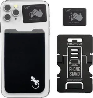A Card Holder Phone Wallet Stick on - Credit Card Holders Universal to Any Cell Phone - BLACK WHITE A Card Holder Phone Wallet Stick on - Credit Card Holders Universal to Any Cell Phone - BLACK WHITE