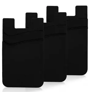 3 Pack Black Adhesive Phone Wallet Stick on Card Holder for Phone Case 3 Pack Black Adhesive Phone Wallet Stick on Card Holder for Phone Case