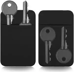 Key Holder Wallet, 2PCS Key Sleeve, Stretchy Keys Organizer Slim Card Holder Back of Phone (Black) Key Holder Wallet, 2PCS Key Sleeve, Stretchy Keys Organizer Slim Card Holder Back of Phone (Black)