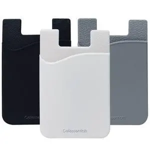 USA Merchant Redesigned Card Holder - Silicone Stick on Cell Phone Wallet with Pocket for Credit Card ID Business Card - iPhone Android & Smartphones (Black, White, Grey) USA Merchant Redesigned Card Holder - Silicone Stick on Cell Phone Wallet with Pocket for Credit Card ID Business Card - iPhone Android & Smartphones (Black, White, Grey)