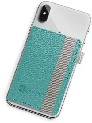Phone Wallet for Back of iPhone or Android Case | 6 Sleeve Credit Card Holder - Pocket for Cards, Money & ID - Built-in Stand - Waterproof Material - Travel, Work & Life-Proof - Turquoise Phone Wallet for Back of iPhone or Android Case | 6 Sleeve Credit Card Holder - Pocket for Cards, Money & ID - Built-in Stand - Waterproof Material - Travel, Work & Life-Proof - Turquoise