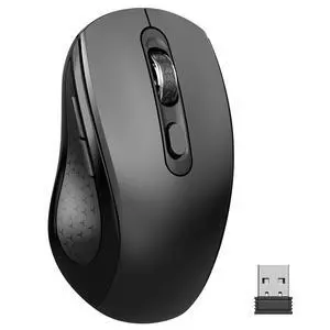 Ergonomic 6 Key Silent Side Button Wireless Mouse Black Ergonomic 6 Key Silent Side Button Wireless Mouse Black