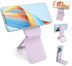 Tripod Phone Stand, Slim Foldable Phone Holder for Iphone(Purple) Tripod Phone Stand, Slim Foldable Phone Holder for Iphone(Purple)