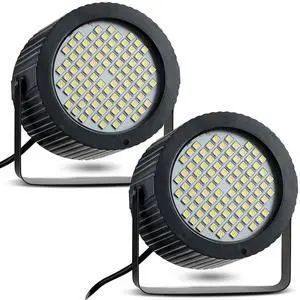 2 Pcs 88 LED Halloween Strobe Light Outdoor for Parties, White 2 Pcs 88 LED Halloween Strobe Light Outdoor for Parties, White