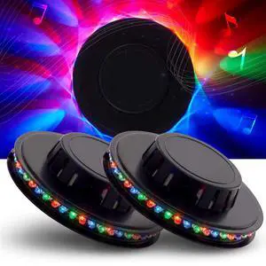 Sound Activated Party Lights x 2 Pack, USB Powered DJ Disco Lights for Parties, Birthday Party Decorations, Halloween Party Supplies, RGB Lights Sync with Music, Wall Mount Installation Sound Activated Party Lights x 2 Pack, USB Powered DJ Disco Lights for Parties, Birthday Party Decorations, Halloween Party Supplies, RGB Lights Sync with Music, Wall Mount Installation