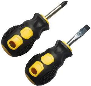 2PCS Short Phillips-Head and Flathead Screwdrivers,Pocket Magnetic Screwdriver Set for DIY Repairing 2PCS Short Phillips-Head and Flathead Screwdrivers,Pocket Magnetic Screwdriver Set for DIY Repairing