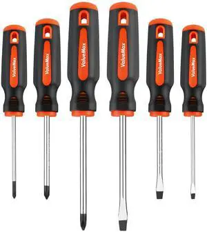 6-Piece Magnetic Screwdriver Set, 3 Phillips and 3 Flat Tip Screwdrivers, Non-slip Handle Screw Driver Set Kit 6-Piece Magnetic Screwdriver Set, 3 Phillips and 3 Flat Tip Screwdrivers, Non-slip Handle Screw Driver Set Kit