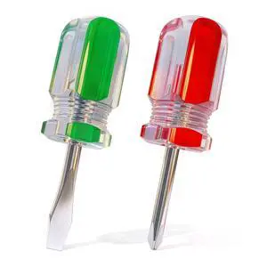 2 Pcs Small Screwdriver Set, Magnetic Tip, 3.2 and 3.3 Inches 2 Pcs Small Screwdriver Set, Magnetic Tip, 3.2 and 3.3 Inches