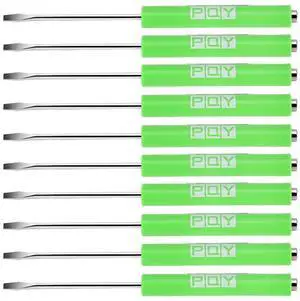 10Pcs Mini Pocket Screwdriver with Clip Magnetic Slotted Small Screw Drivers with Flat Head for Mechanical, Electrician (green) 10Pcs Mini Pocket Screwdriver with Clip Magnetic Slotted Small Screw Drivers with Flat Head for Mechanical, Electrician (green)