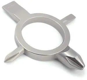 Keychain with Phillips and Flat Head - Tiny EDC Pocket Tool (#1, #2) Keychain with Phillips and Flat Head - Tiny EDC Pocket Tool (#1, #2)