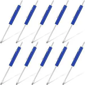 10 Pieces Pocket Screwdriver Set with Clip Double End and Slotted Blue Two Use Set Mini Pocket Screwdrivers for Mechanics, Electricians, Electronic Technicians, Assemblers 10 Pieces Pocket Screwdriver Set with Clip Double End and Slotted Blue Two Use Set Mini Pocket Screwdrivers for Mechanics, Electricians, Electronic Technicians, Assemblers